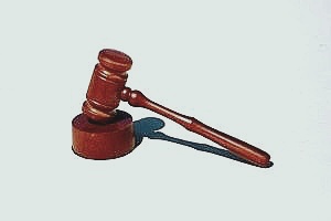 a small brown judge gavel