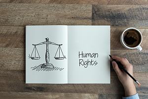 Sketch of human rights in journal 