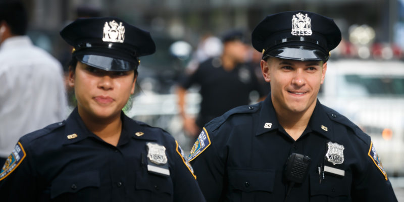 the police officers are trained on the topic of police brutality before patrolling