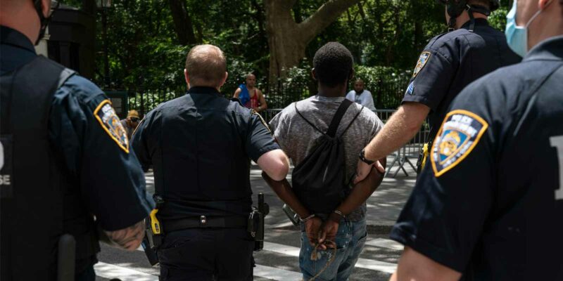 a retaliatory arrest being made by police officers