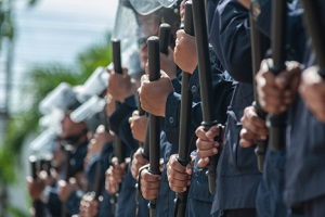 riot police training center court