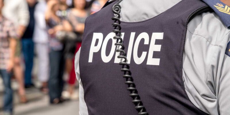 police officer on duty at a public event